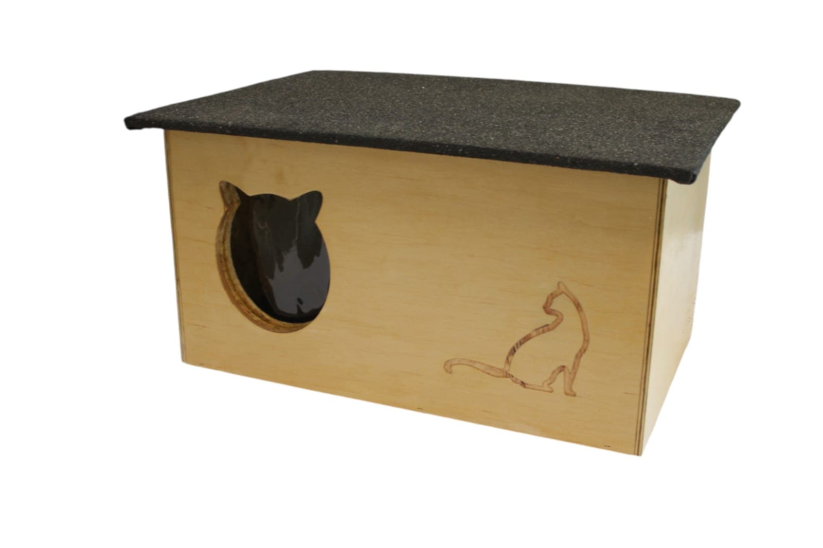 Budka domek dla kota na zewnątrz